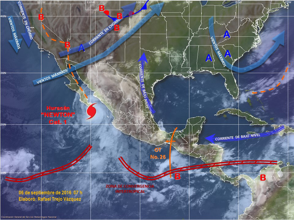 Incierto balance del huracán Newton en estado mexicano de Baja California Sur