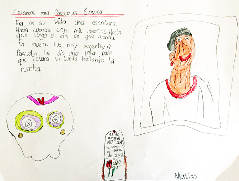 El epitafio burlesco de las calaveras literarias tiene forma de composición poética breve, una especie de epigrama, y está instaurado en las escuelas mexicanas. FOTO EFE